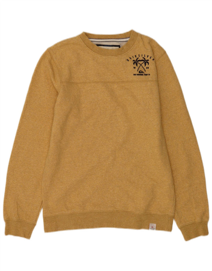 Quiksilver Hombre Sudadera Jumper Small Amarillo Algodón