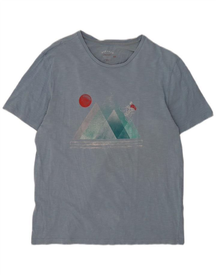 Fat Face Camiseta gráfica para hombre Top XL Algodón azul