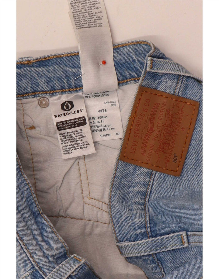 Levi's Mujer 501 Shorts De Mezclilla W26 Pequeño Algodón Azul