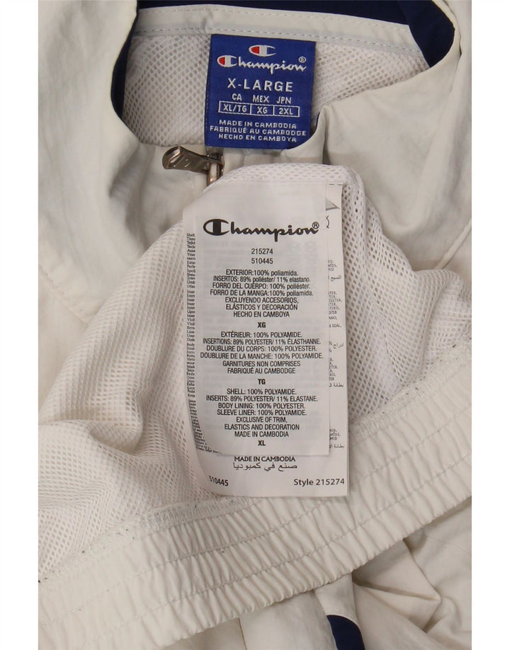CHAMPION Chaqueta superior de chándal con gráfico para hombre XL Poliamida color block blanco