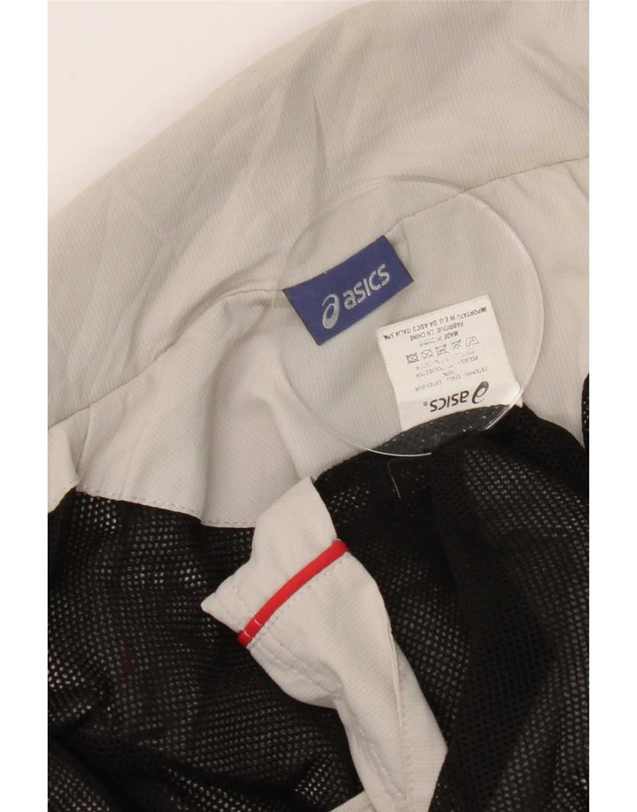 Asics Hombre Graphic Chándal Top Chaqueta Poliéster Gris Medio