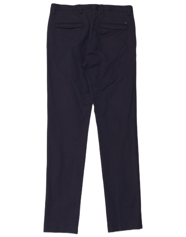 Zara Mens Slim Casual Pantalones EU 40 Medium W31 L34 Azul Marino Algodón
