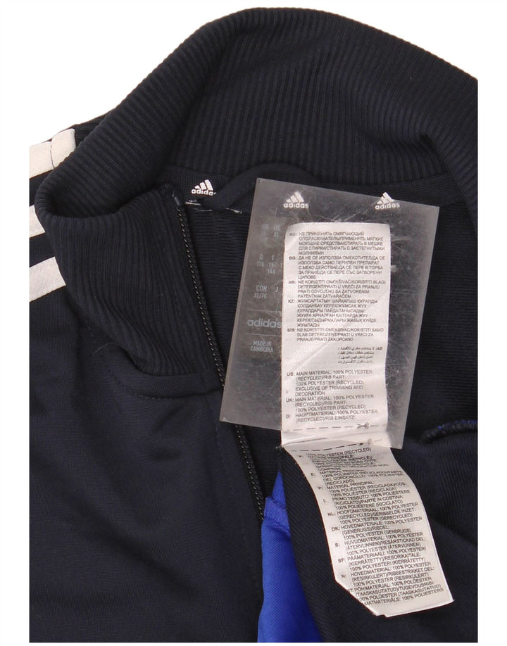 ADIDAS Chicos Aeroready Chándal Top Chaqueta 15-16 Años Azul Marino