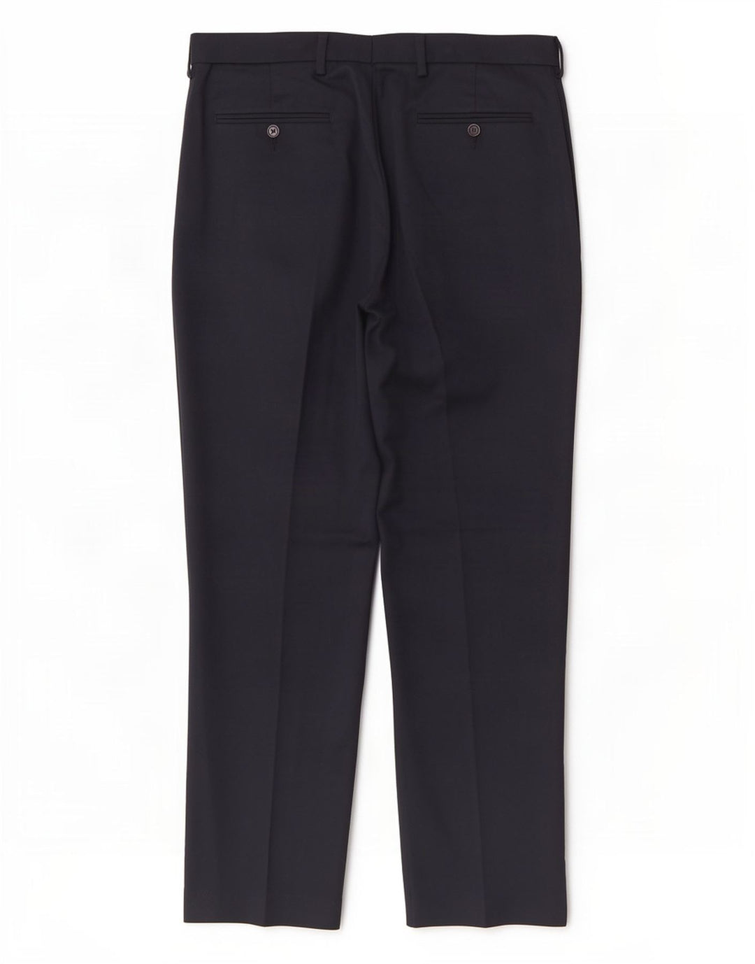 Marks & Spencer Pantalón de traje regular para hombre W36 L31 Poliéster azul marino