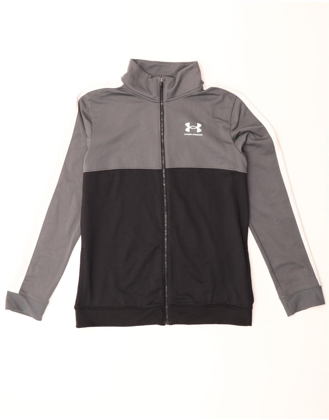 Under Armour Chaqueta de chándal para niño 13-14 años XL Gris Colorblock