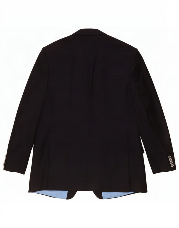 Marks & Spencer Chaqueta tipo blazer de 2 botones para hombre UK 42 Large Azul marino Lana virgen