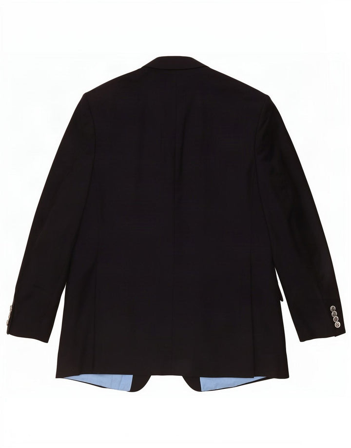 Marks & Spencer Chaqueta tipo blazer de 2 botones para hombre UK 42 Large Azul marino Lana virgen