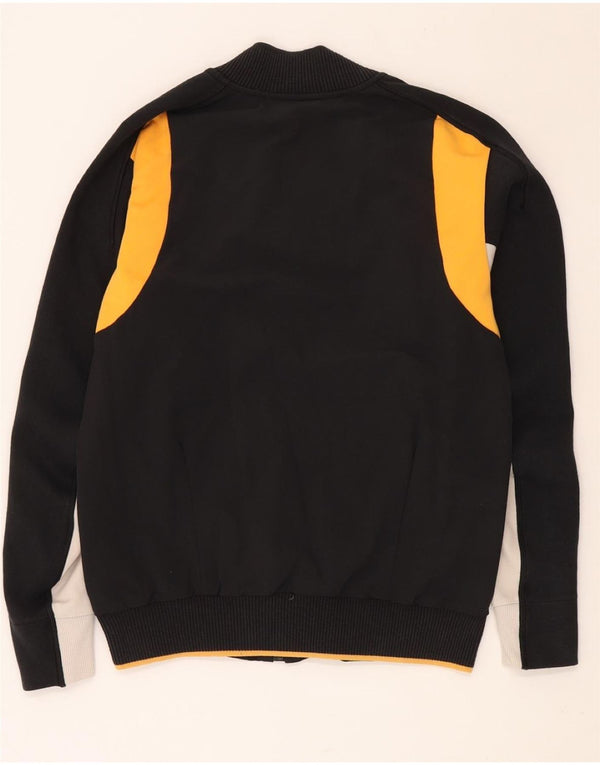ADIDAS Chaqueta de chándal con gráfico para hombre, talla pequeña, nailon negro con bloques de color