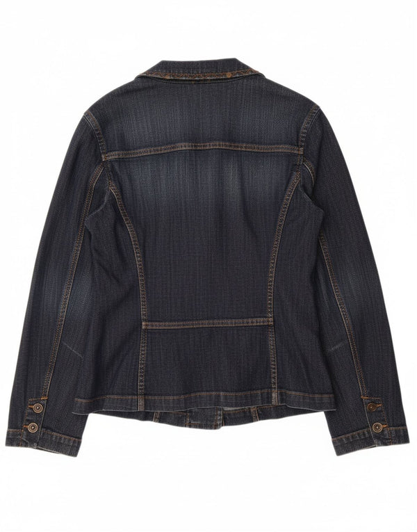 OLSEN Chaqueta vaquera de 2 botones para mujer UK 44 Algodón azul medio