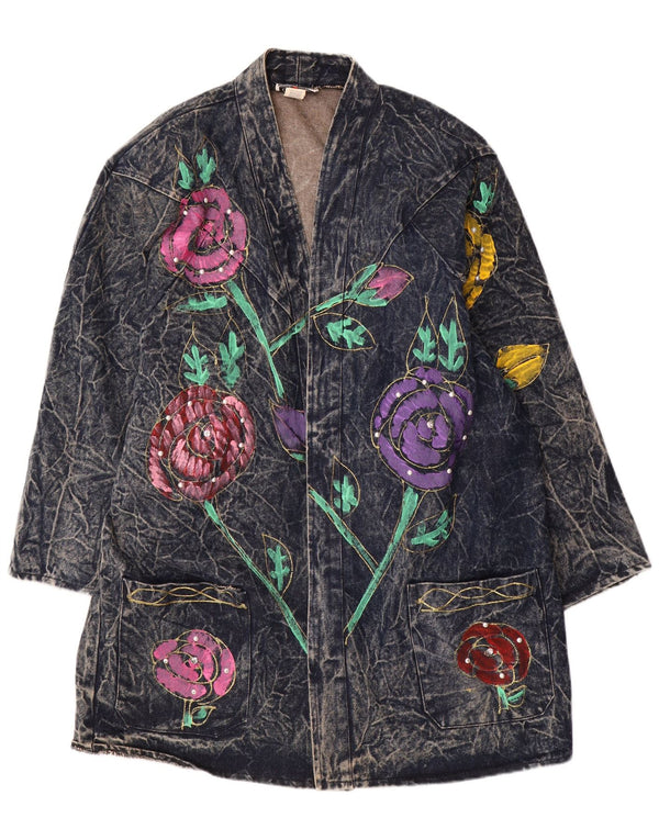 CHRISTIE OF CALIFORNIA Abrigo vaquero de gran tamaño para mujer US 14 XL Azul marino