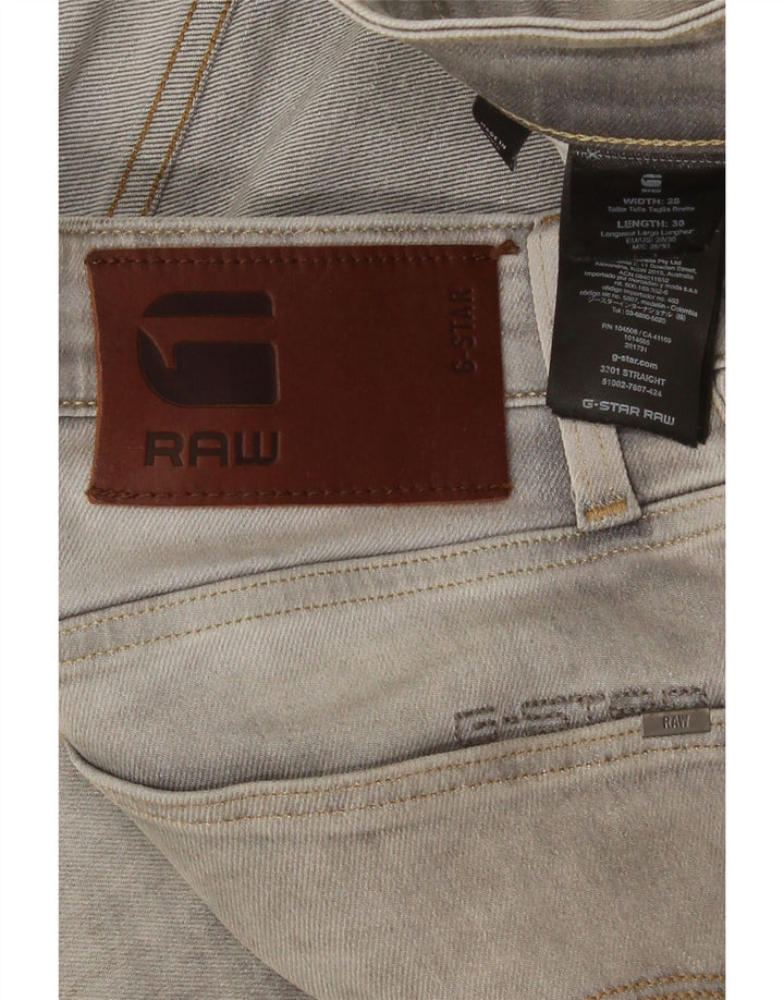 Vaqueros rectos para hombre G-Star W28 L26 Algodón gris