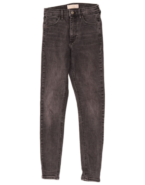 Vaqueros ajustados Jamie para mujer de Topshop W25 L27 algodón gris