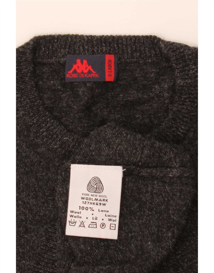 Kappa Jersey De Cuello Redondo Hombre XL Lana Negra