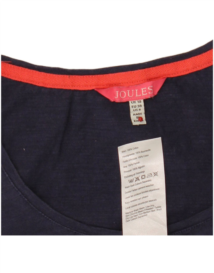 Camiseta sin mangas para mujer Joules UK 10 Small Azul marino Algodón