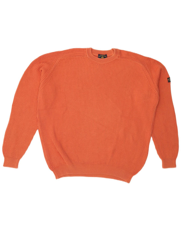 Navigare Jersey de Cuello Redondo para Hombre XL Algodón Naranja