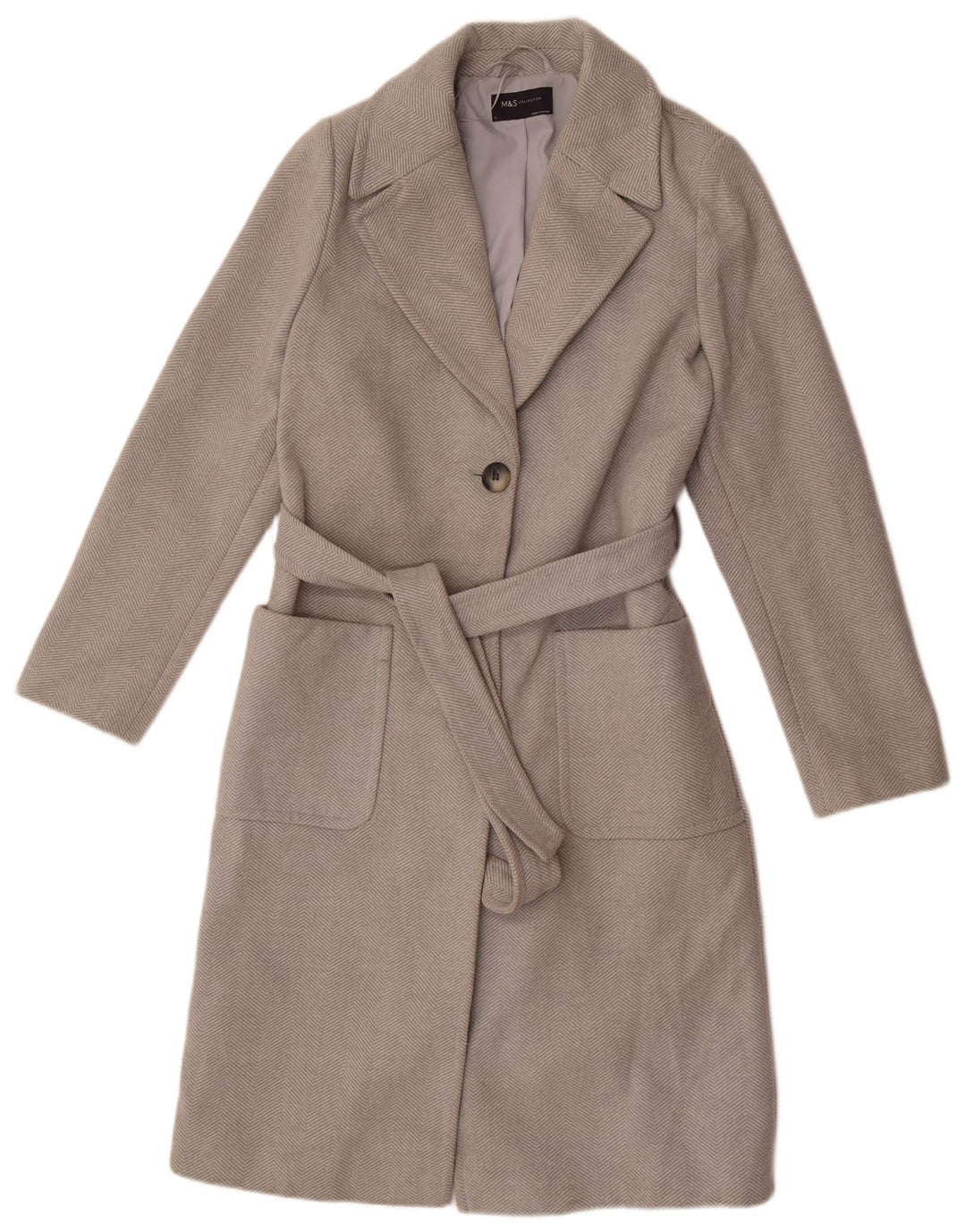 Marks & Spencer Abrigo para mujer UK 8 Pequeño Poliéster gris