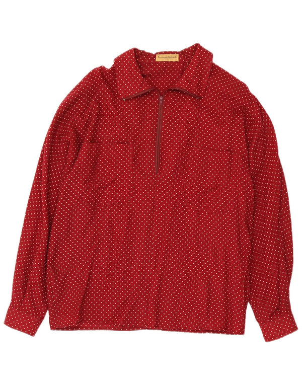 Nazareno Gabrielli Jersey Mujer IT 46 Grande Lana Manchada Roja
