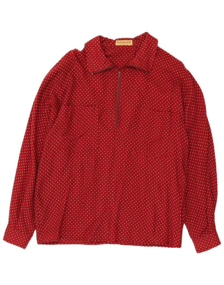 Nazareno Gabrielli Jersey Mujer IT 46 Grande Lana Manchada Roja