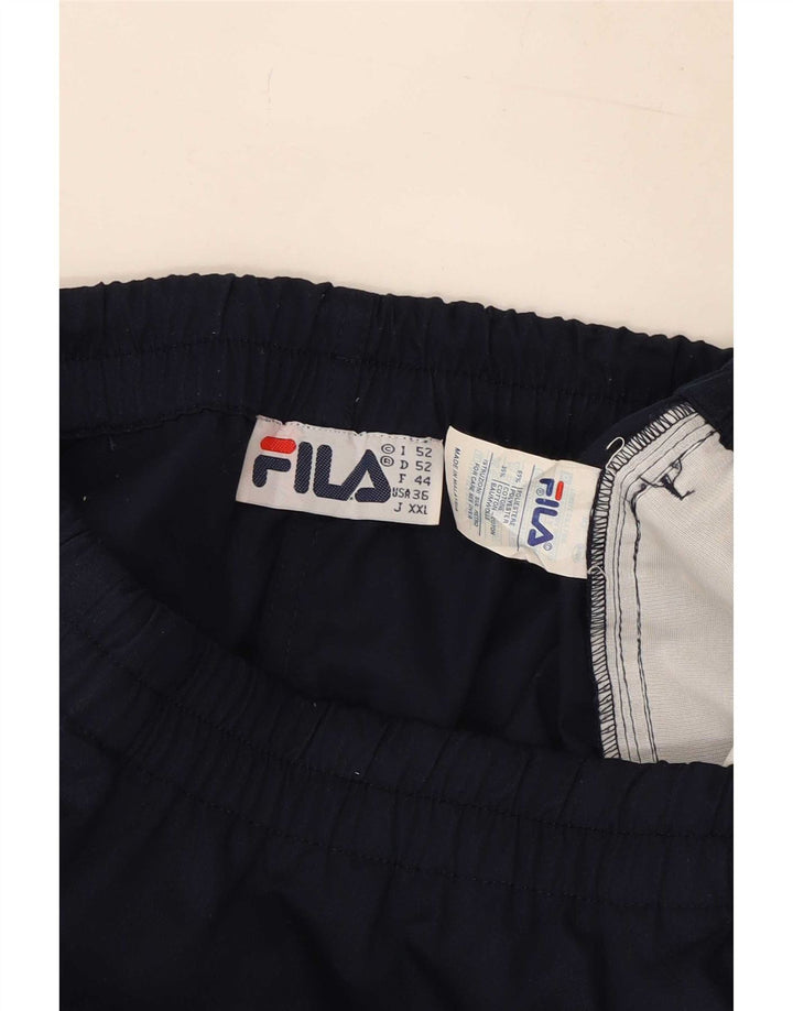 Fila - Pantalones cortos deportivos para hombre, talla grande, poliéster azul marino
