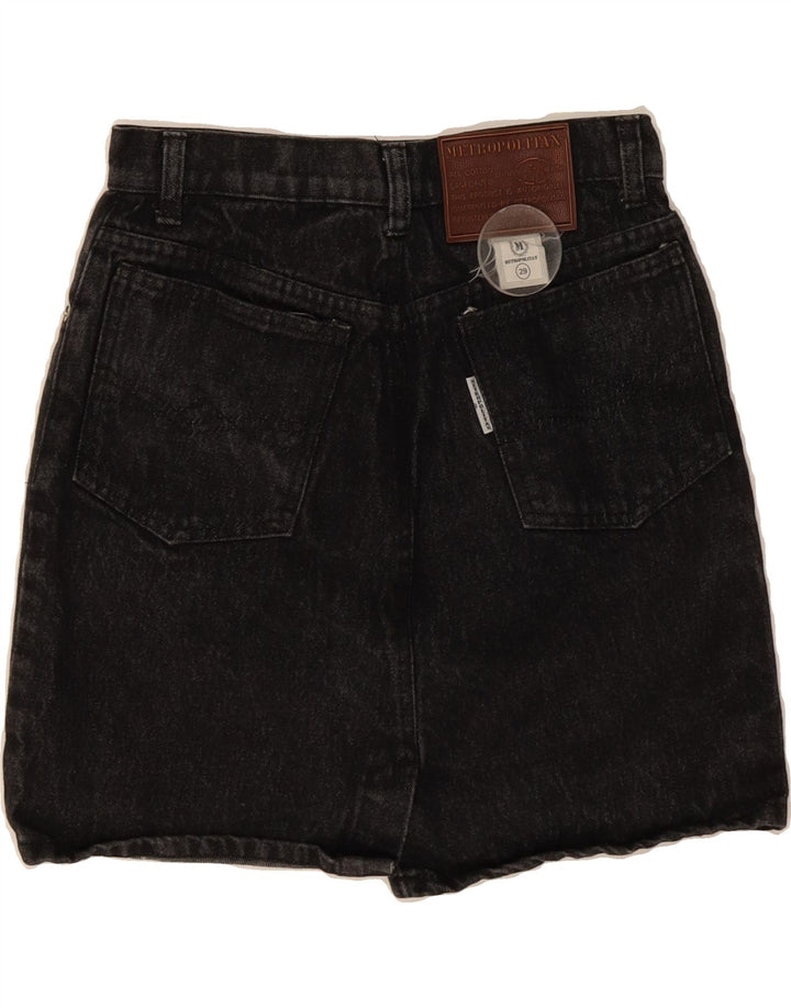 METROPOLITAN Womens Denim Skirt W29 Medium  Black Cotton Vintage Metropolitan and Second-Hand Metropolitan from Messina Hembry 