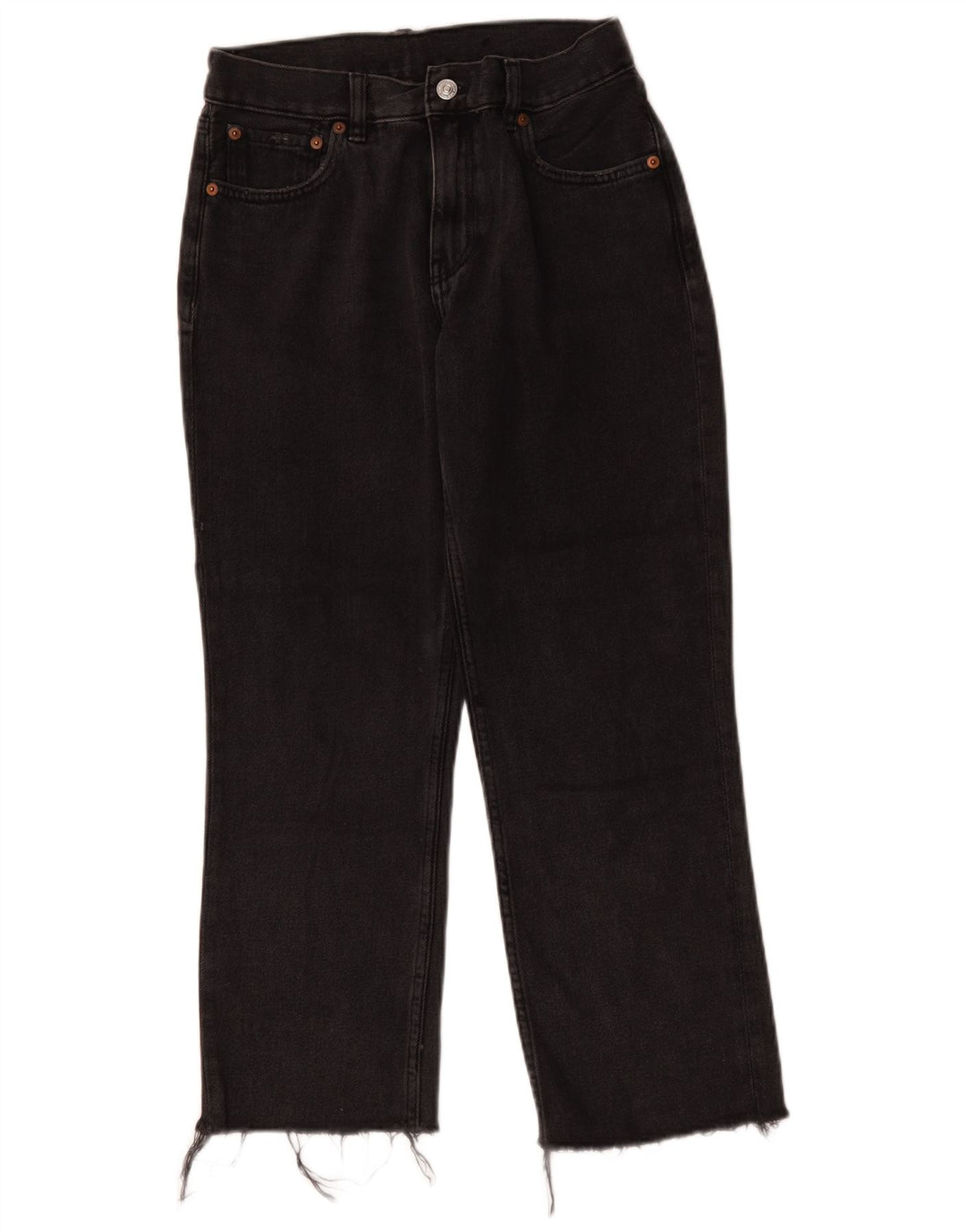 Vaqueros rectos vintage para mujer W30 L25 Algodón negro