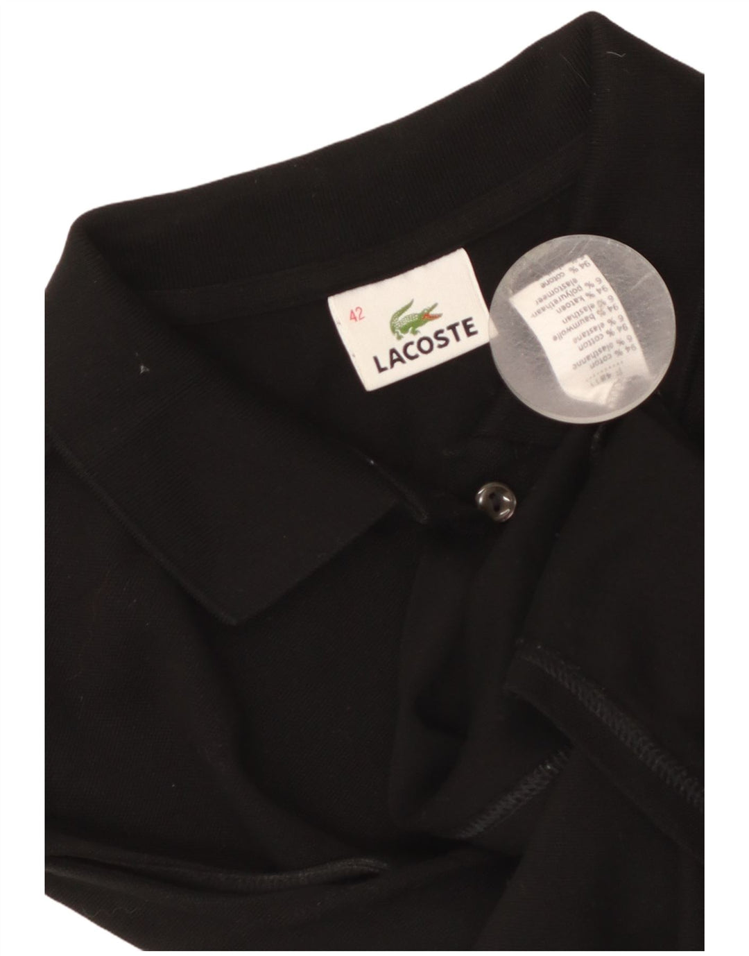 Blusa Lacoste Mujer Sin Mangas Talla 42 Grande Algodón Negro