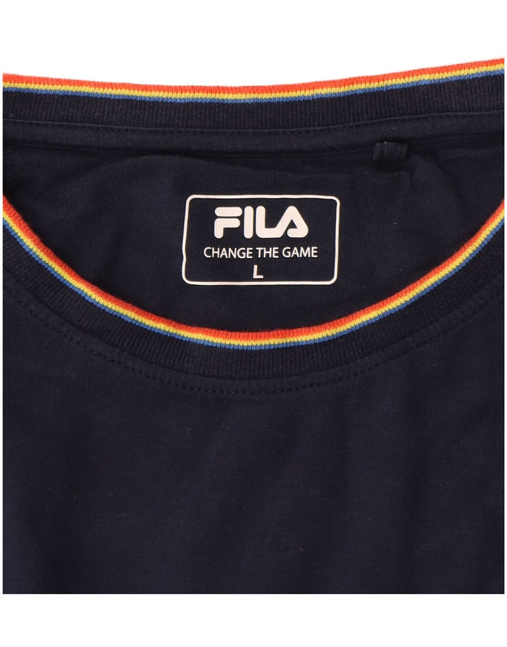 Fila - Camiseta para hombre, talla grande, azul marino