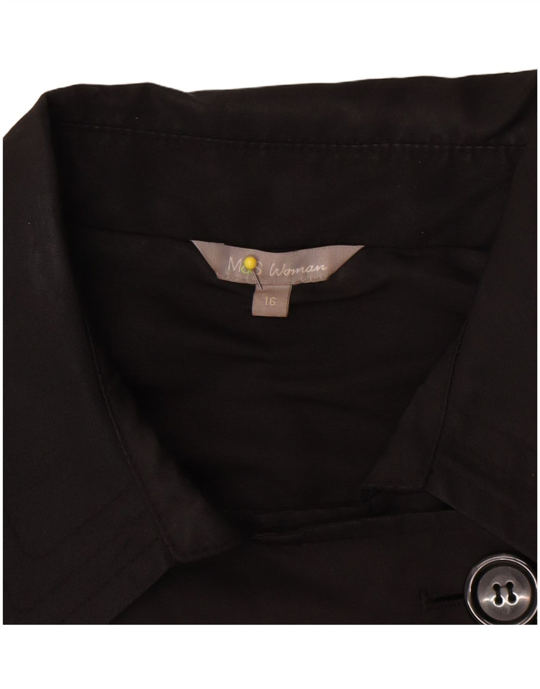 Marks & Spencer Gabardina para mujer UK 46 Grande Poliéster negro