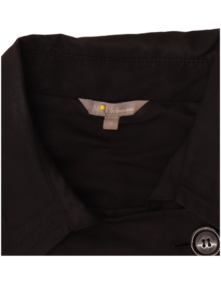 Marks & Spencer Gabardina para mujer UK 46 Grande Poliéster negro