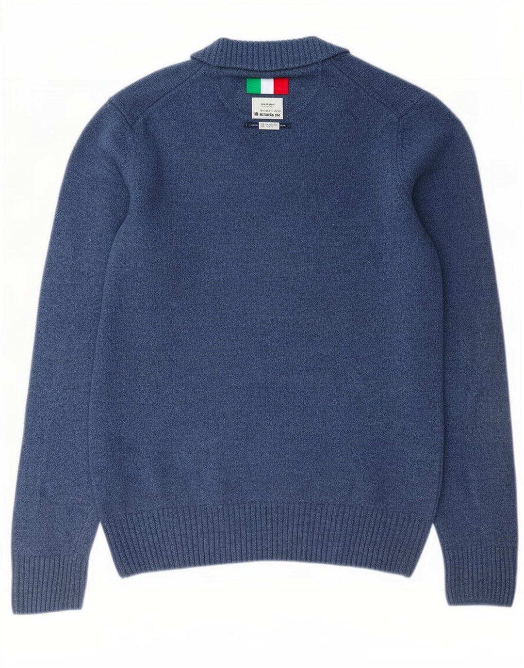 Marlboro Classics - Jersey con cuello en V para hombre, talla grande, lana azul
