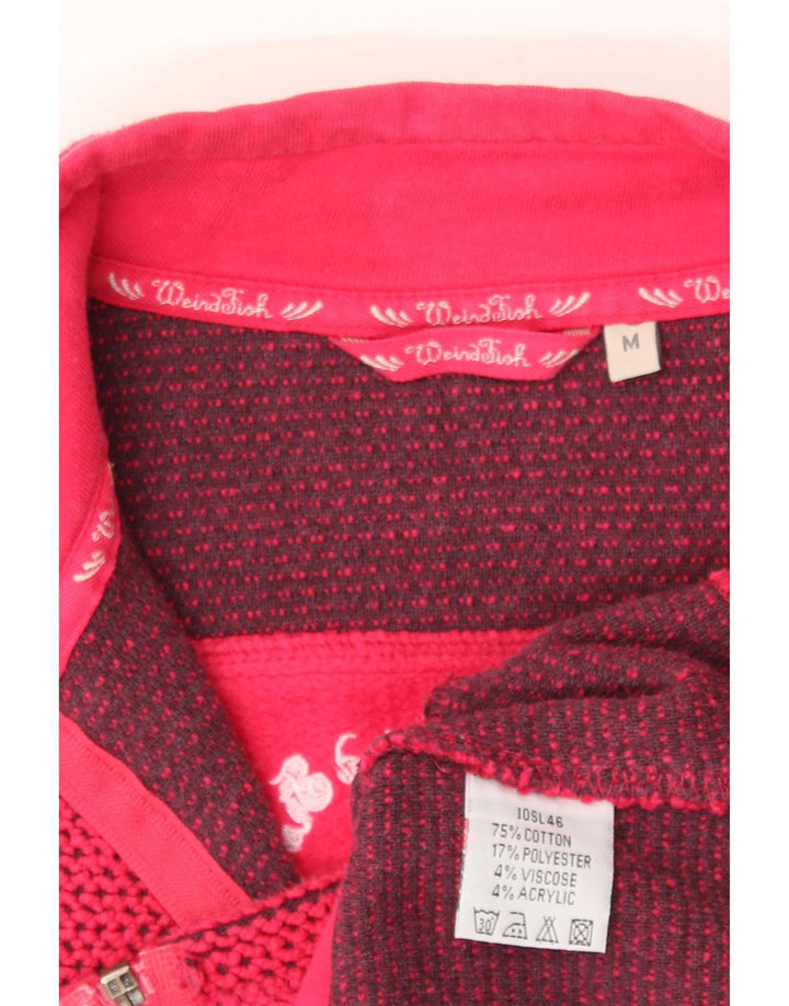 Weird Fish - Cárdigan para mujer, talla 40, algodón rojo mediano