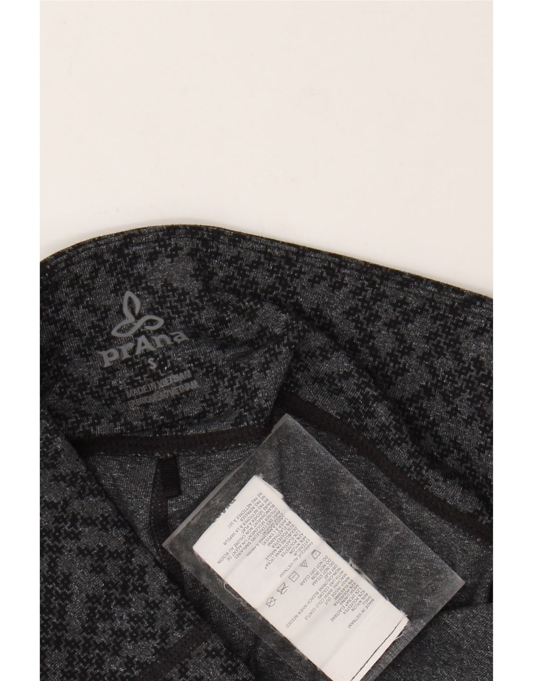 PRANA Leggings para mujer UK 8 Small Gris Geométrico Nylon