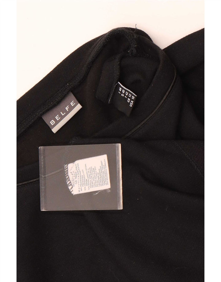 Belfe Top Mujer Manga Larga UK 40 Mediano Poliéster Negro
