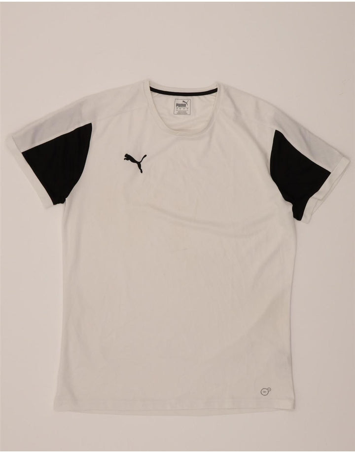 Puma Camiseta para hombre Top Large Blanco Colorblock Poliéster