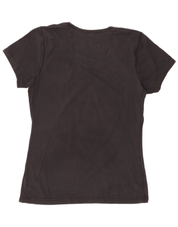 NIKE Womens Dri Fit Graphic T-Shirt Top UK 14 Large Black