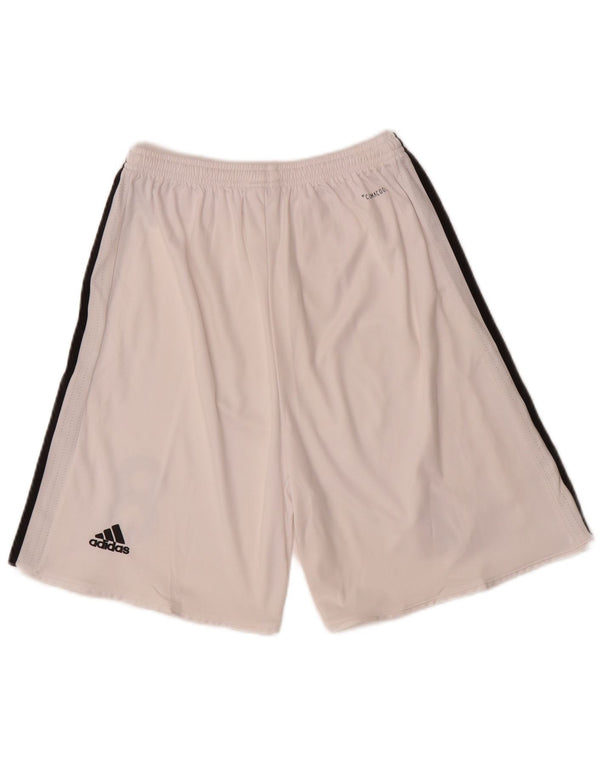 Adidas Mens Manchester United Graphic Sport Shorts Pequeño Poliéster Blanco