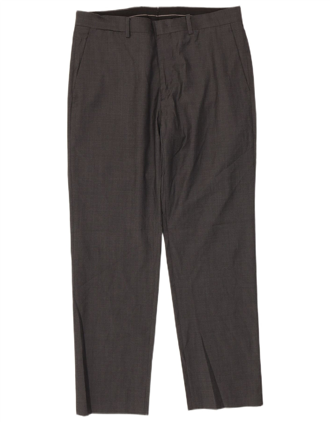DKNY Pantalón de traje recto para hombre W34 L30 Gris