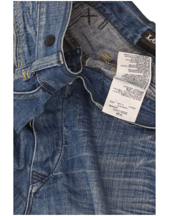 Lee Pantalones cortos vaqueros con cincha verde para hombre W29 Algodón azul pequeño
