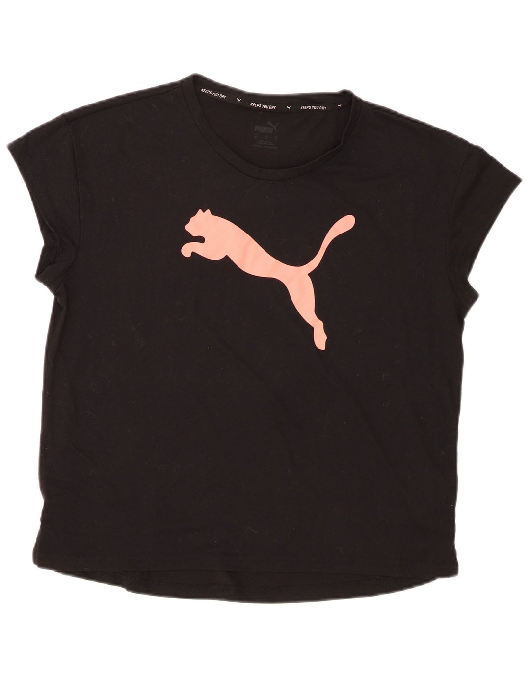 Puma Camiseta gráfica para mujer Top UK 44 Mediano Negro Poliéster