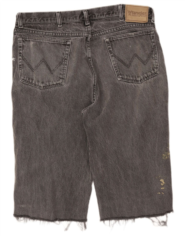 WRANGLER Pantalones cortos vaqueros para hombre W38 XL Algodón gris