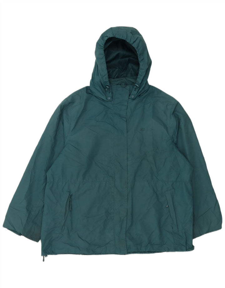 MOUNTAIN WAREHOUSE Chaqueta impermeable con capucha para mujer UK 22 3XL Verde Poliéster