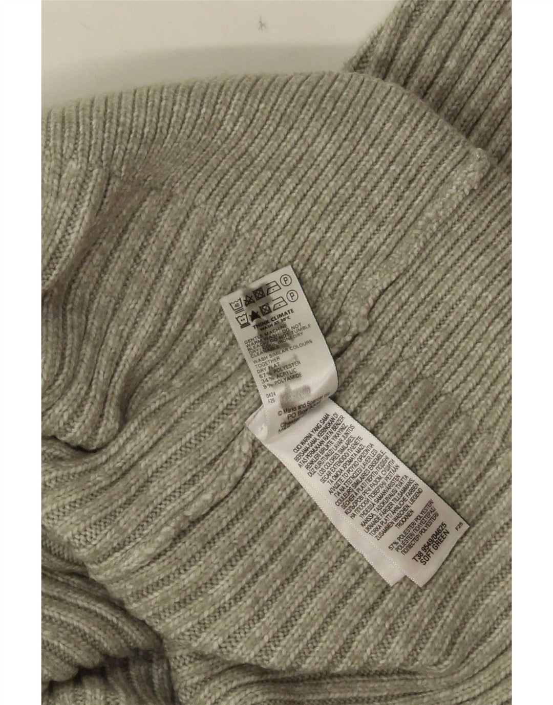 Marks & Spencer Suéter tipo cárdigan para mujer UK 46 Grande Poliéster verde