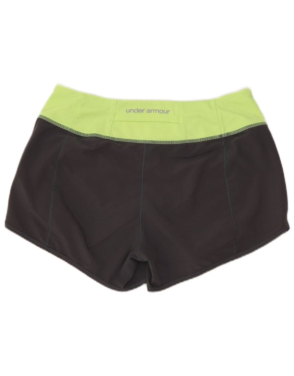 Under Armour Pantalones cortos deportivos Heat Gear para mujer UK 10 Small Grey Colourblock