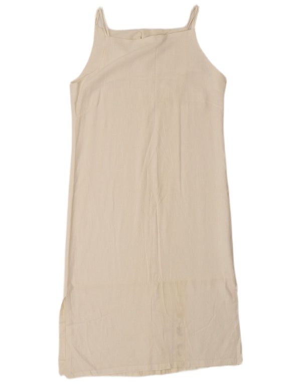 Vintage mujer Sundress Reino Unido 18 XL de algodón blanco