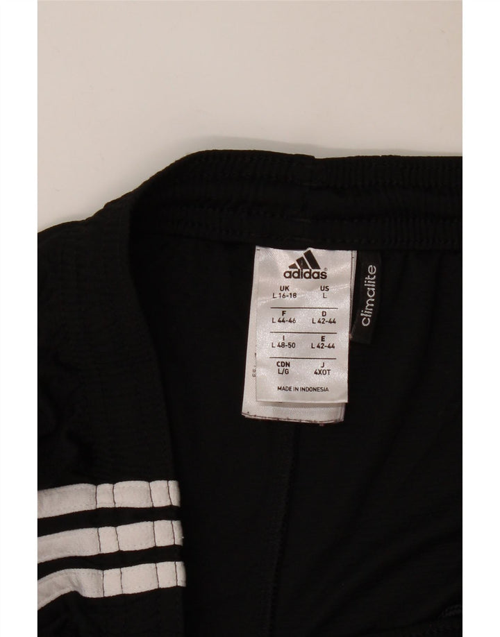 Adidas Mujer Climalite Sport Shorts UK 16/18 Grande Negro Poliéster