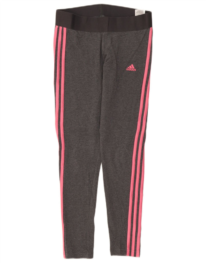 Adidas Leggings para mujer Reino Unido 12/14 Algodón gris medio