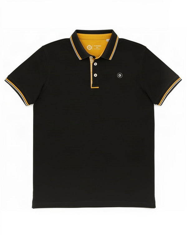 Jack & Jones Polo Hombre XL Algodón Colorblock Negro