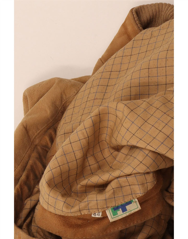 Chaqueta de ante vintage para mujer IT 44 Beige medio