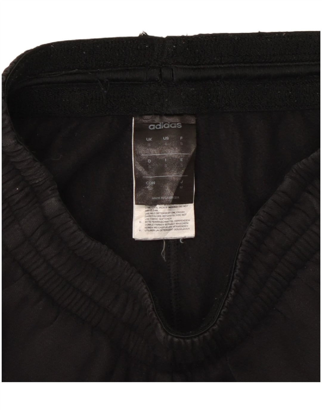 ADIDAS Pantalones de chándal para mujer Reino Unido 8 Pequeño Algodón negro