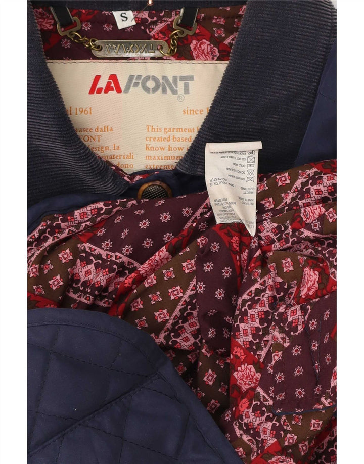 Lafont Chaqueta acolchada holgada para mujer UK 10 Small Poliéster azul marino